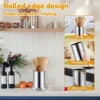 2Pcs Chopstick Holder Stainless Steel Utensil Container Large Capacity Kitchen Utensil Holder with Draining Holes Rustproof 4