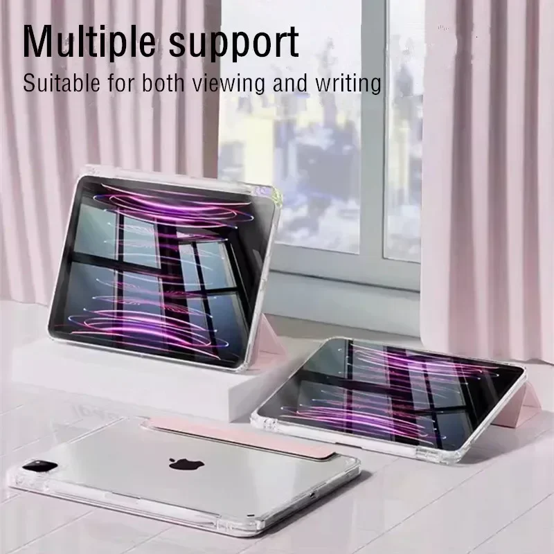

Transparent Pencil Holder Cover For iPad Air 5 Air 4 3 2 1 iPad 10th 9 8 7 6 th Gneration Pro 10.5 11 inch Soft Siliicone Case