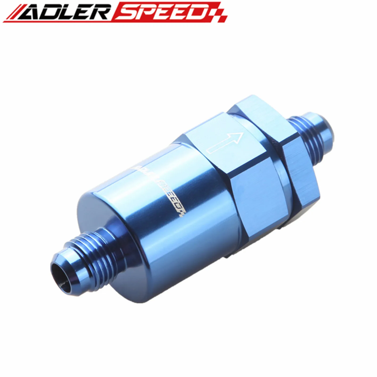 AN-6 AN6 6AN Billet Fuel Filter 30 Micron Aluminum Blue Anodized