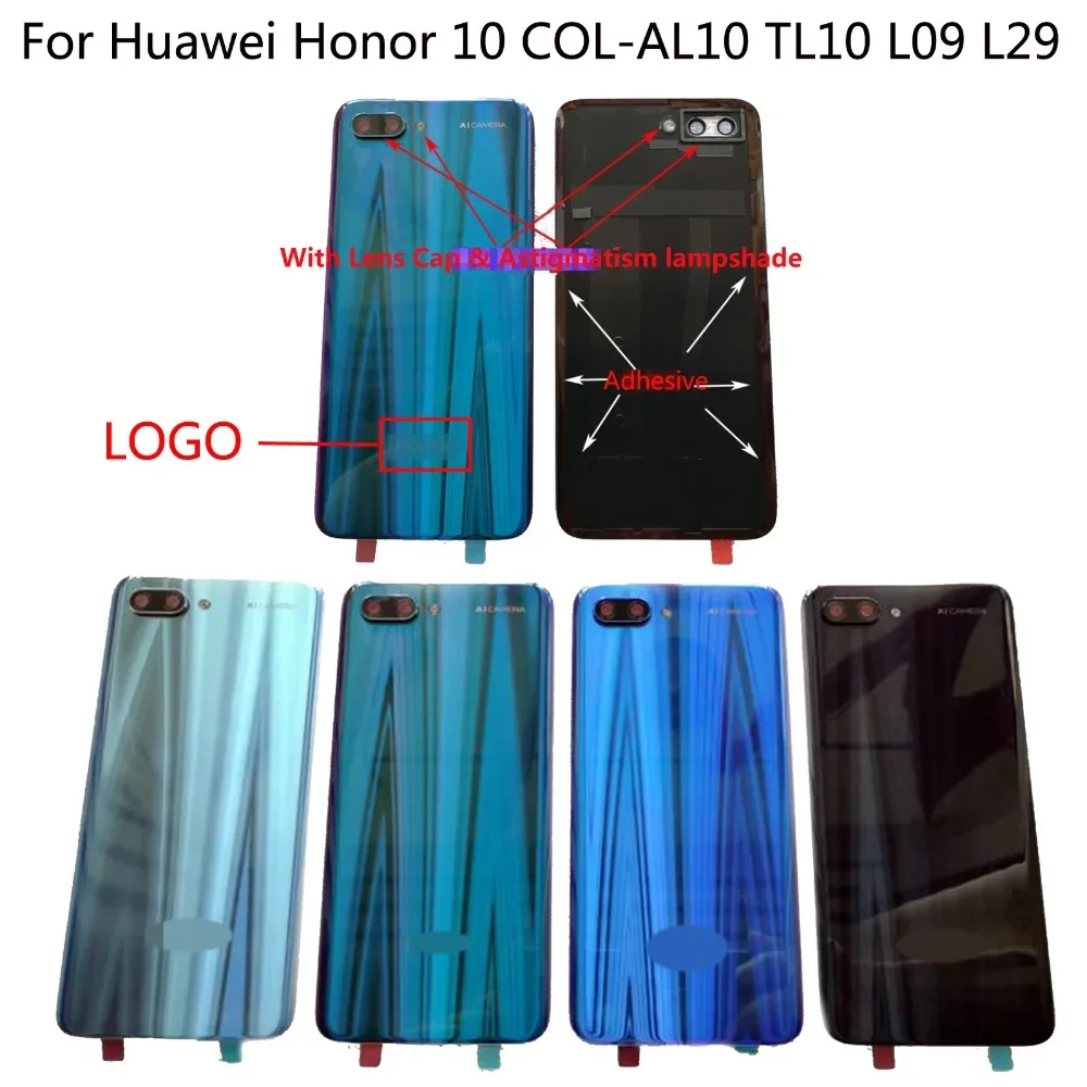 100% Orig Nuovo Per Huawei Honor 10 Col-Al10 Col-Tl10 Col-L09 Col-L29 Coperchio Della Porta Della Batteria Dell'Alloggiamento Della Porta Posteriore I