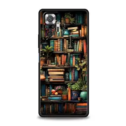 Read Books Illustration Black Phone Case for Note 12Pro 4G (A1)