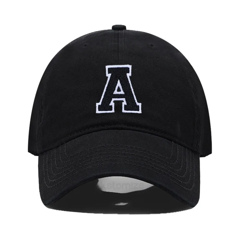 Initial Letter A-Z Embroidery Cotton Baseball Cap for Men & Women Unisex Dad Hat Sun Hat Outdoor Sports Wholesale & Dropshipping 3