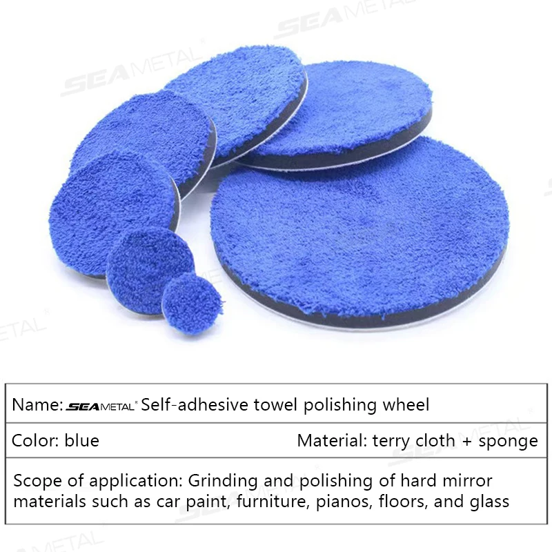 Microfiber Polishing Pad Wax er Pads for Car Body Polish Micro Fiber Polishing Kits Car Accessorie SEAMETAL 1/2pcs 4/5/6inch