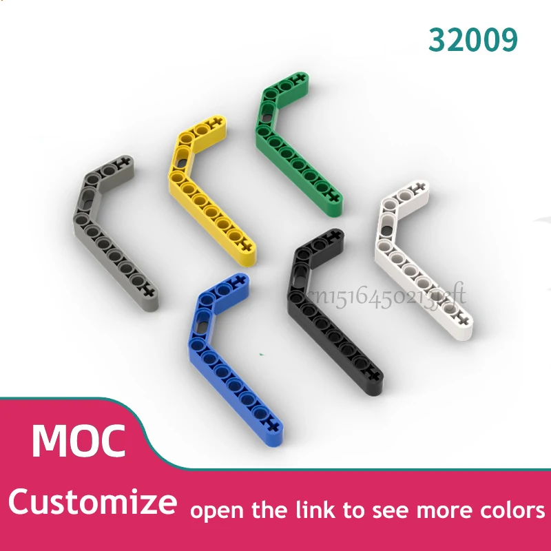 60Pcs Technical Bricks 32009 Liftarm Beam Modificato Piegato Spesso 1X11.5 Double Building Blocks Bulk Compatibile Con I Giocattoli Per Bambini