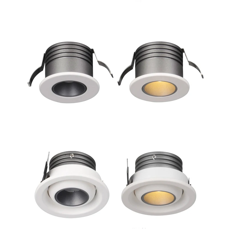 Commercial Lighting 3W Recessed LED Downlight Adjustable Round LED Ceiling Downlight Dimmable LED Spot Light Lamp For Mall