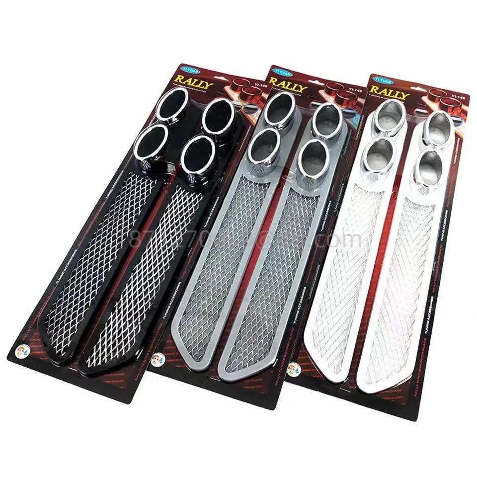 1 paar Universal Vent Grid Auspuff Rohr Auto Auto Styling Gefälschte Dekorative Auto Dekorative Tuyere Gefälschte Auspuff Loch – Detail 5