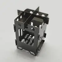 Portable Camping Wood Stove Folding Titanium Fire Pit Sturdy Alcohol for Cooking Pot 1