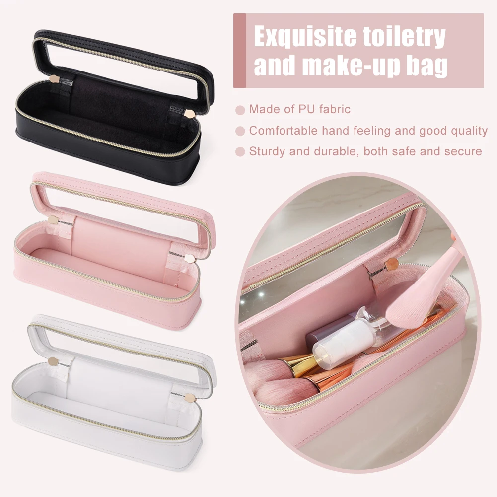 Portable PU Makeup Brush Storage Bag Travel Cosmetic Organizer