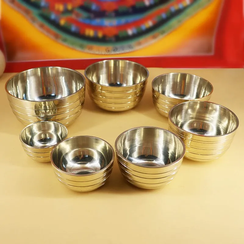 

Handmade Himalayan Singing Bowl for Meditation, Buddhist Sound Bowl, Boutique Bowl, Yoga and Meditation Tool, Nepal, 7 PCs/Set