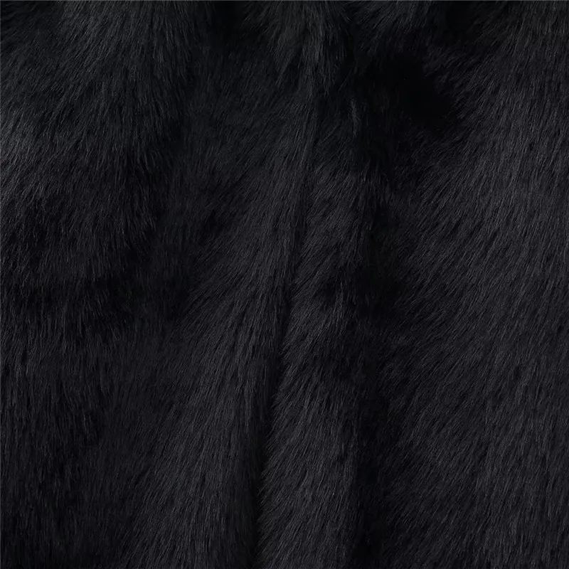 TRAF Furry Faux 모피 코트 여성용 럭셔리 블랙 푹신한 재킷, 여성용 가디건, 긴팔 겨울 재킷, 우아한 코트