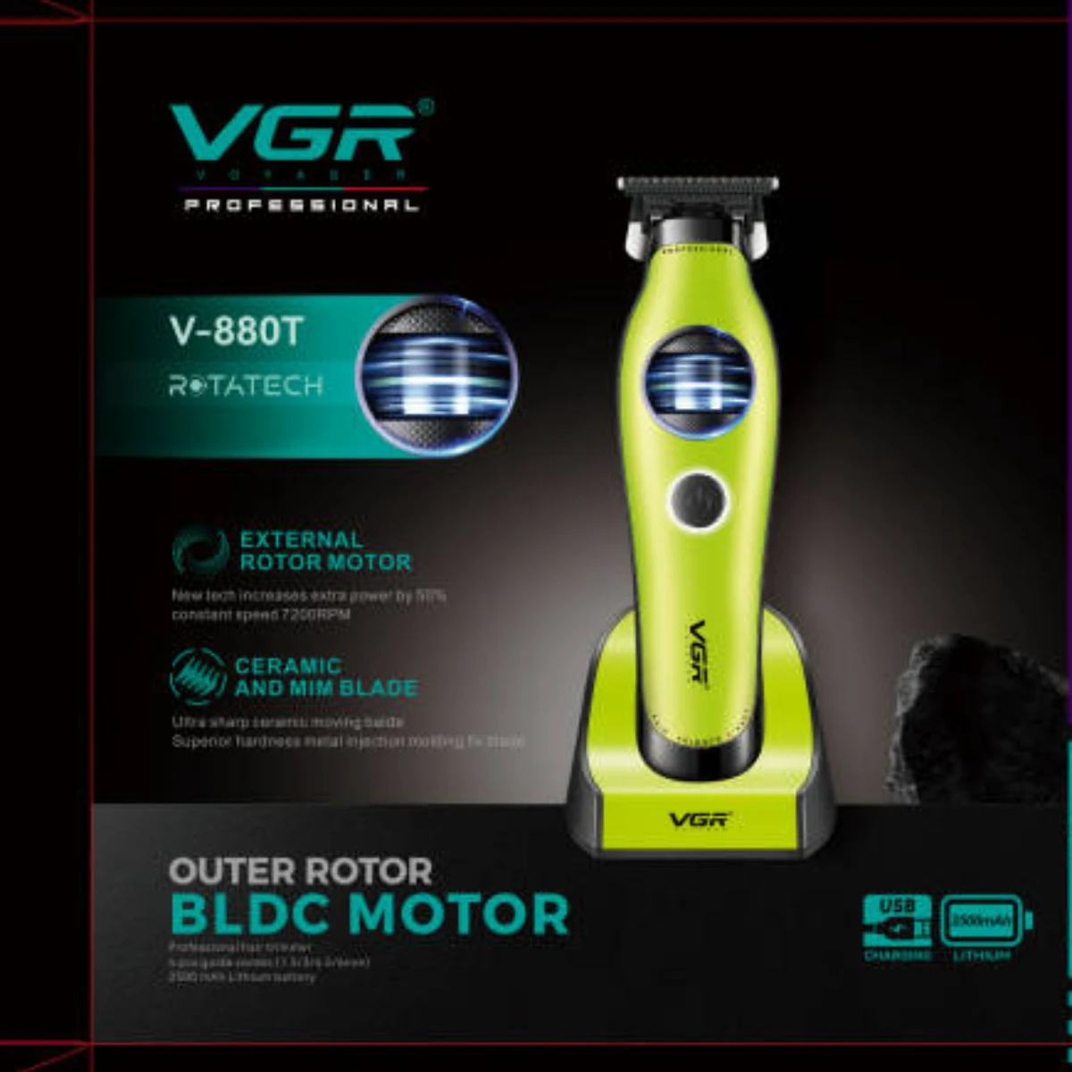 VGR مكينة حلاقة الشعر قابلة للشحن الانتهازي احتراف...