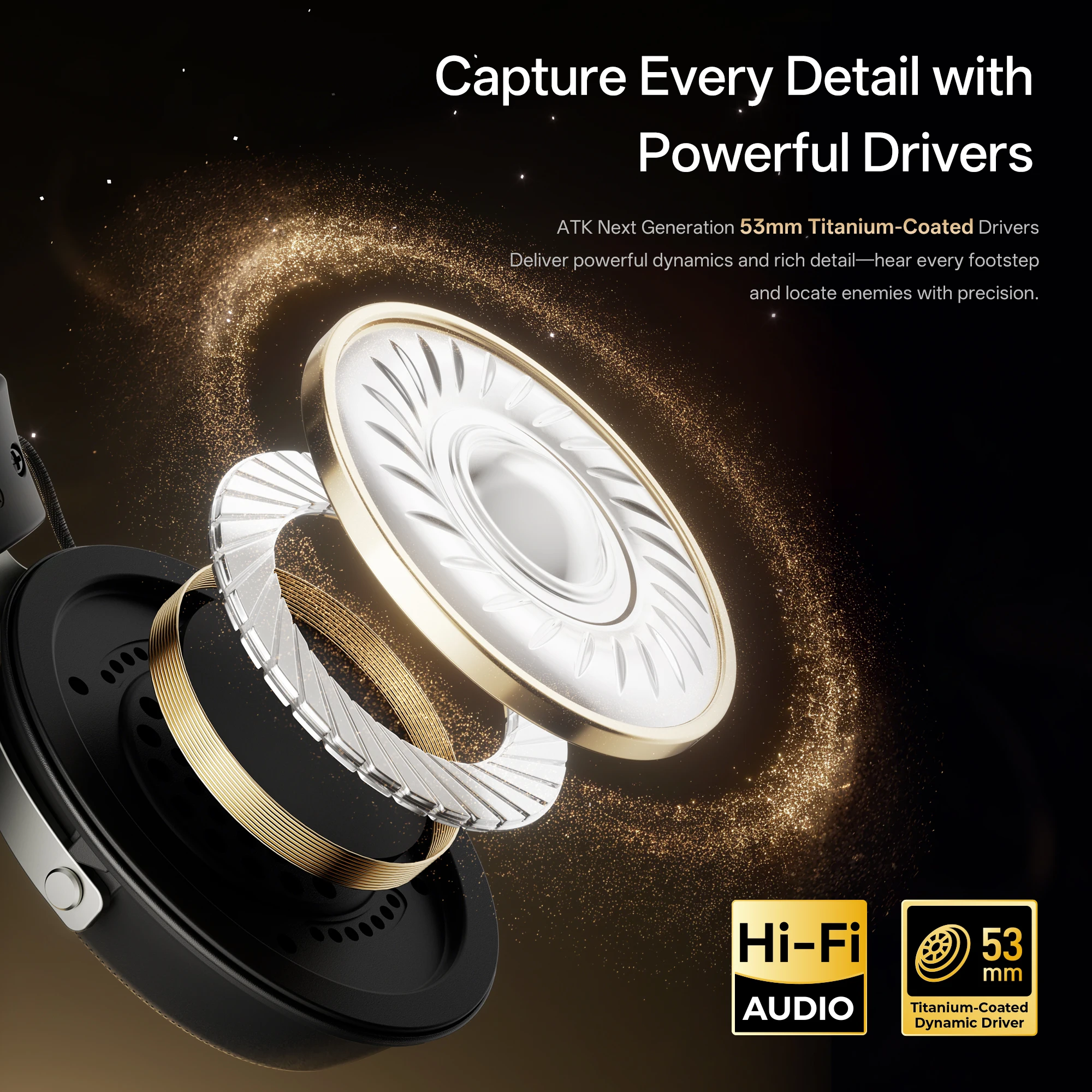 Three-Mode Wireless Gaming Headset – PS5 PC Headphones with Microphone, Virtual 7.1 Surround Sound, Noise Reduction & Low-Latency Audio 2
