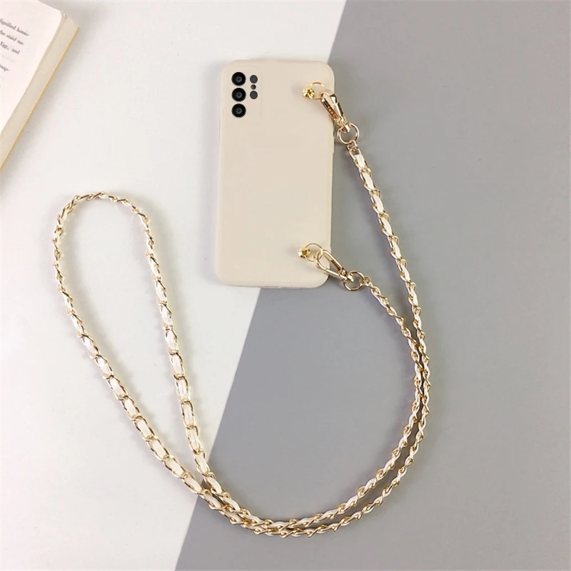 

Luxury Crossbody Lanyard Necklace Leather Bracelet Soft Case For Samsung Galaxy S24 S23 S22 S21 S20 Ultra S9 S10 Plus Note 10 20