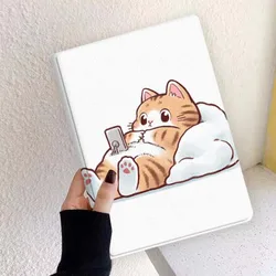 Cartoon Cat Heart Design Soft Tablet Case for Honor Tab 6 2020 (009PBA10403PBTSS)