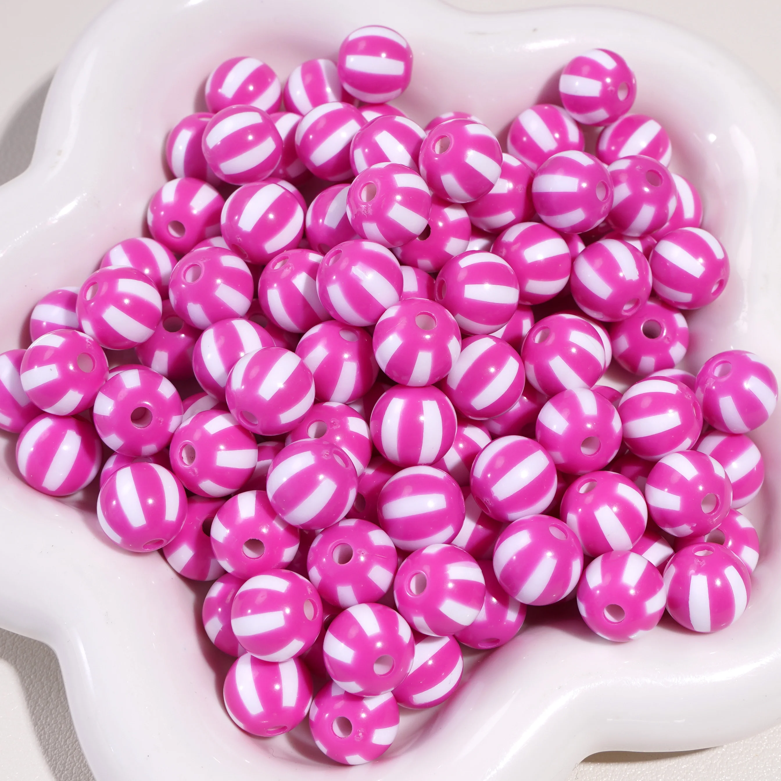 10/20Pcs 12mm Acryl Runde Wassermelone/Herz Perlen Lose Perlen Für DIY Handgemachte Halskette Schlüssel Kette schmuck Machen Zubehör ﻿ – Detail 12