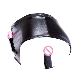 Silicone Anal Plug Dildo Penis Panties With Vibrating Underwear Masturbation Sex Toys PU Leather Chastity Panties Strap On Dildo 2