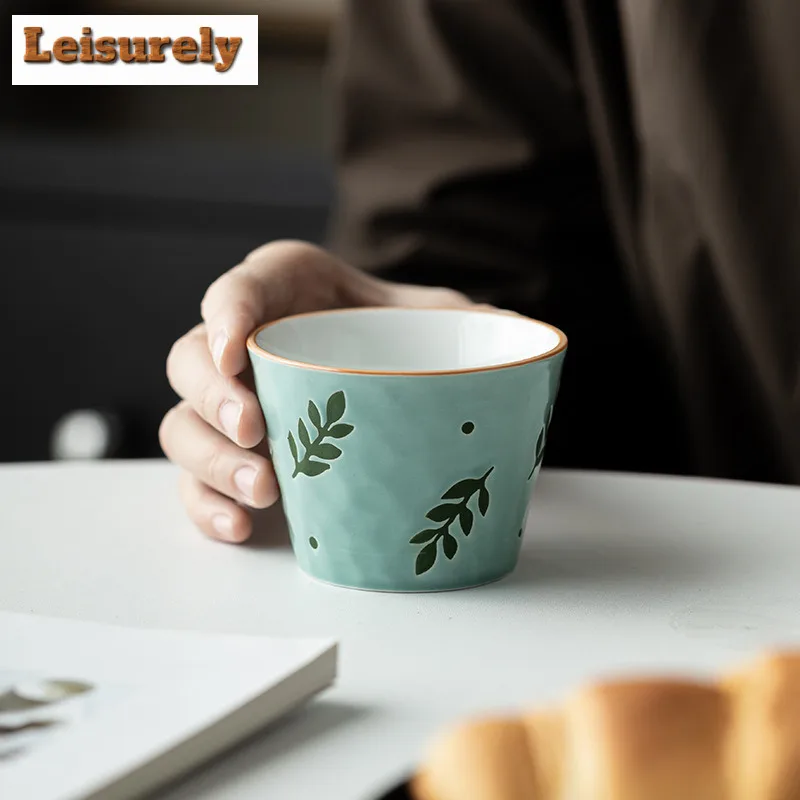 180ML Japanese Hand-painted Ceramic Host Cup Creative Strawberry Personal Coffee Mug Large Capacity Breakfast Bowl Kungfu Teaset