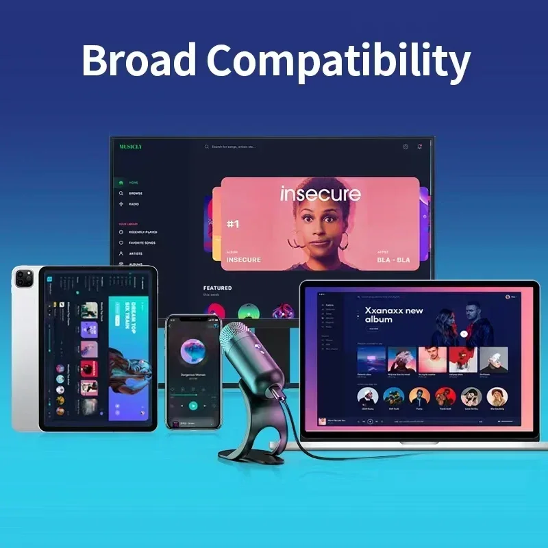 USB Microphone Professional Wired Condenser conference Microphone gooseneck desktop High voice quality Mic Computer Gaming