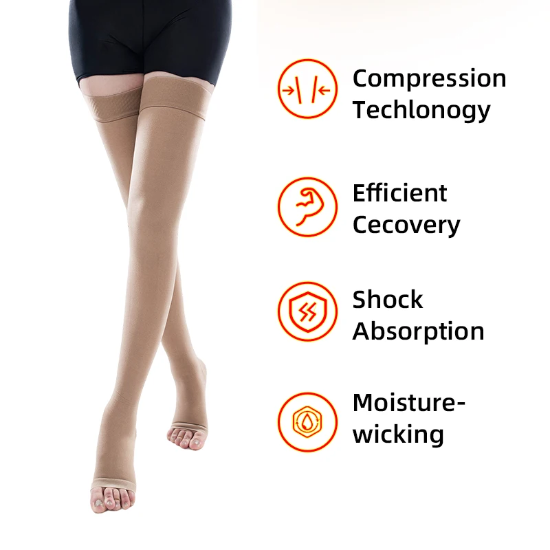 Unisex Medical Compression Pantyhose Tights for Varicose Nurse Travel  Stockings 