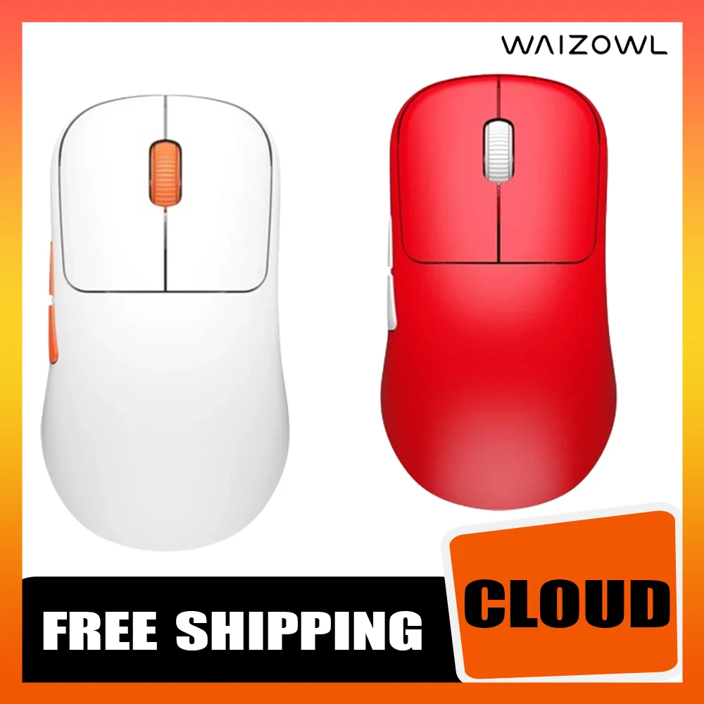 

WAIZOWL OGM Cloud Mosue Tri Mode Bluetooth Wireless Gamer E-sports Ergonomics Paw3395 Mouse Accessory for Computer Gaming Gifts