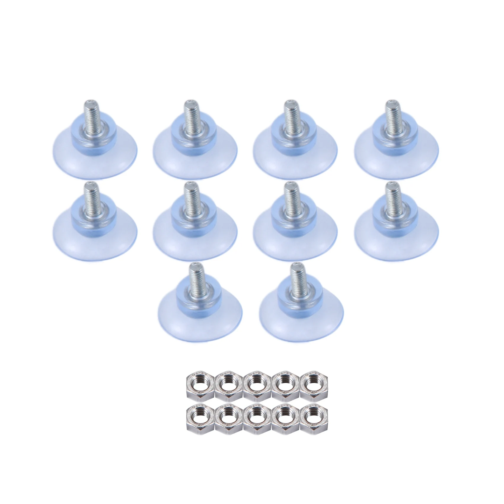 10 Pcs Rubber Strong Suction Cup Replacements for Glass Table Tops with M6