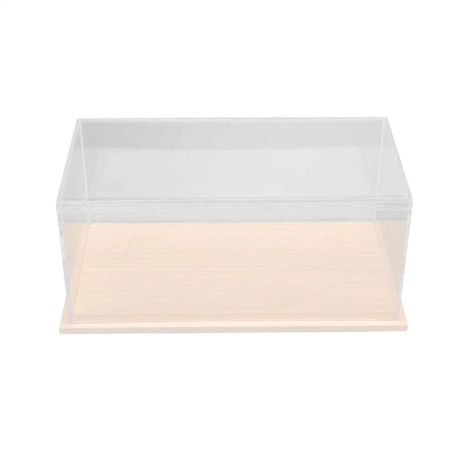 Clear Acrylic Display Case Organizer Dustproof for 1/24 Diecast Model Car Vehicle Scene Toy Figures Toys Collection Mini Dolls