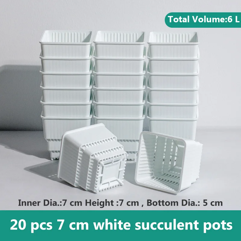 20 pcs 7 cm white