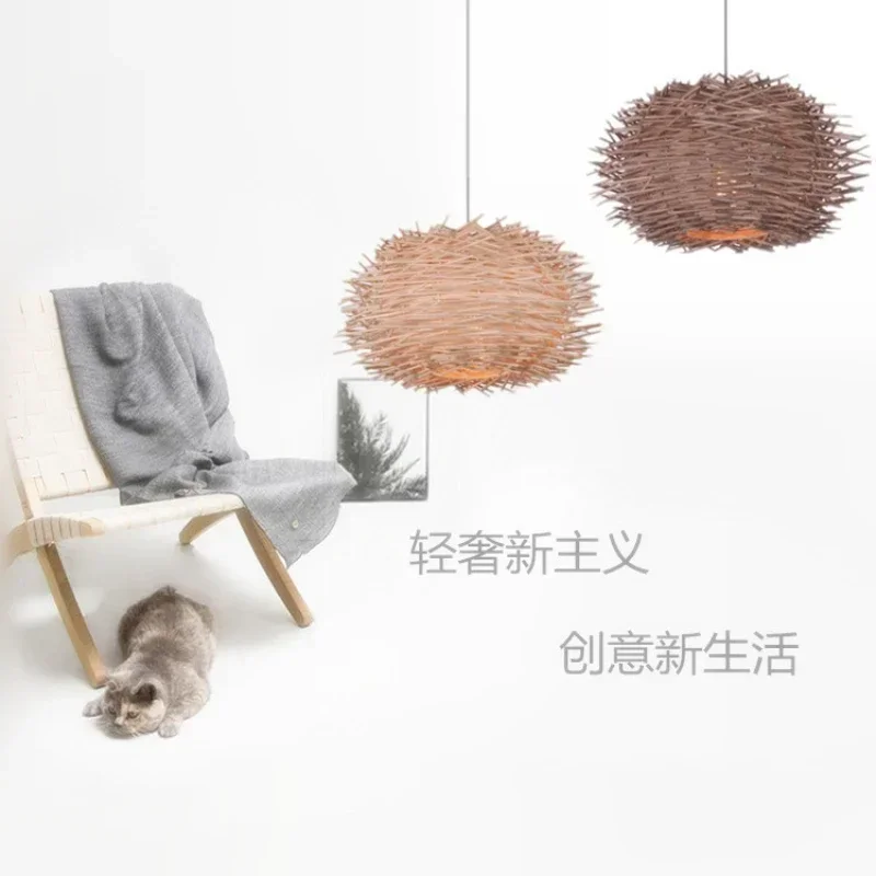 

Classic Bamboo Lustre Chandelier Hanging Lamp Ceiling Handmade Rattan Pendant Light Fixture Weaving Home Living Bed Room Decor