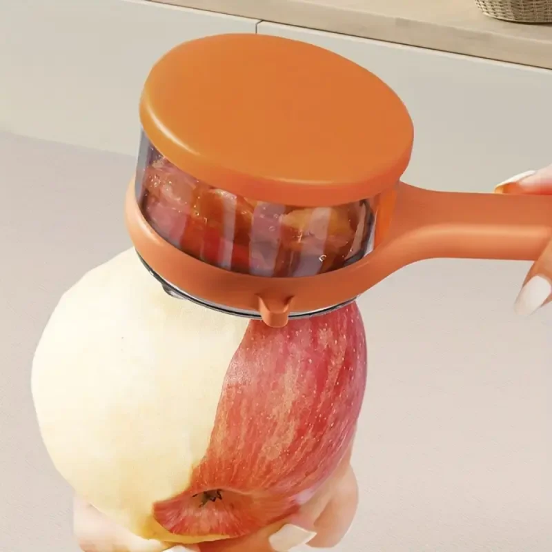 휴대용 과일 및 채소 필러, 껍질 보관 기능이 있는 스테인리스 스틸 칼날, 감자, 당근 껍질 벗기기용 주방 도구