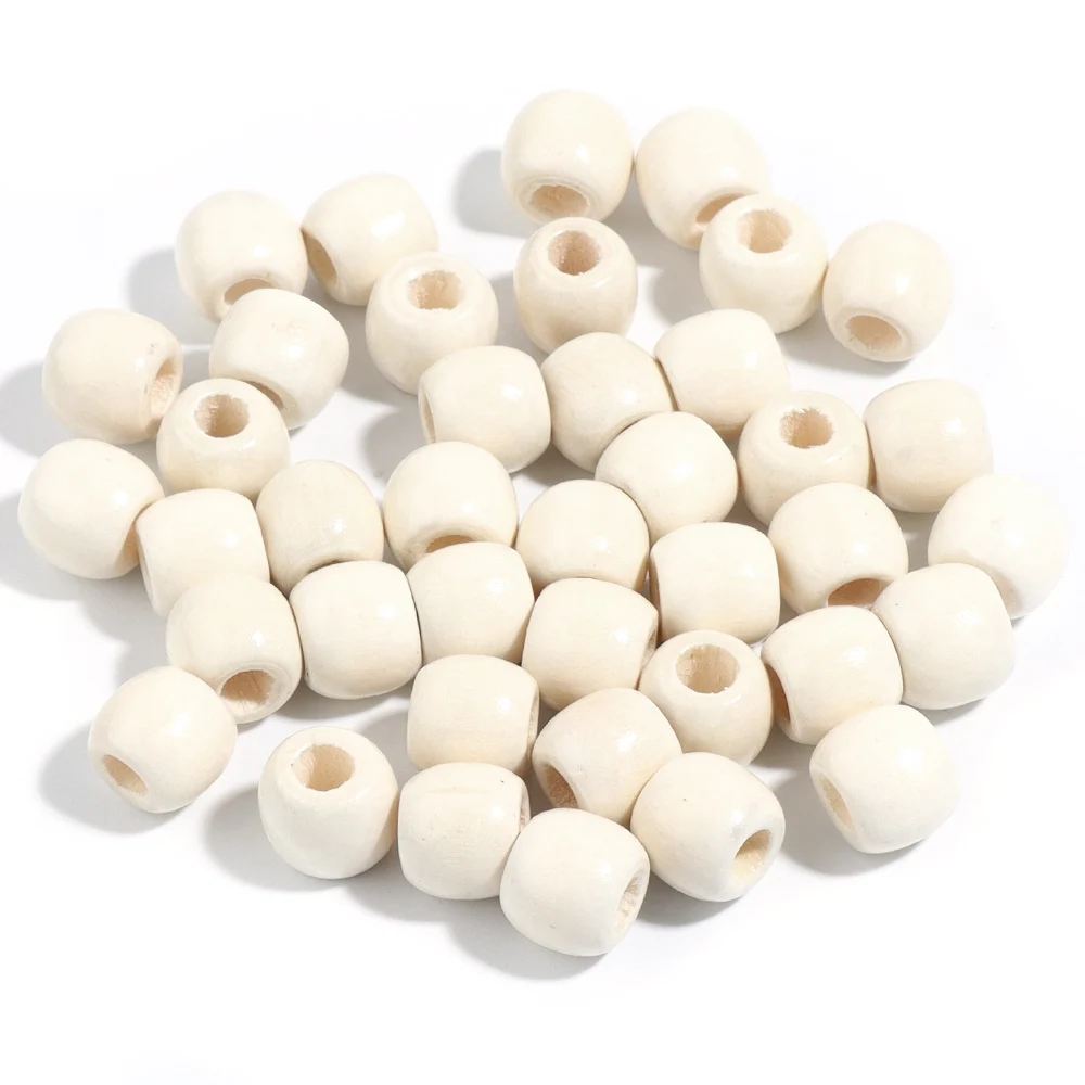 Eco-Friendly Natural Wooden Beads - Colorful Loose Beads for DIY Crafts & Accessories