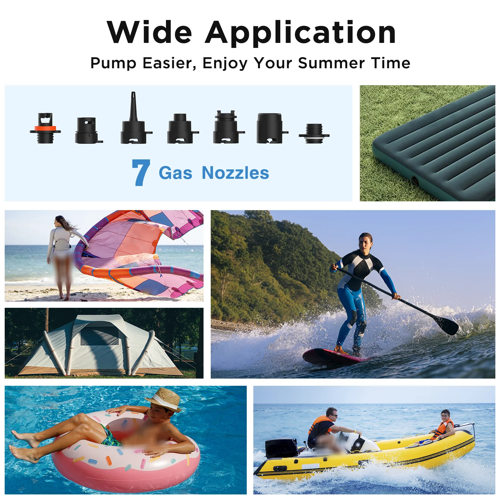Airbank スタンドアップパドル SUP ポンプ充電式 20PSI
