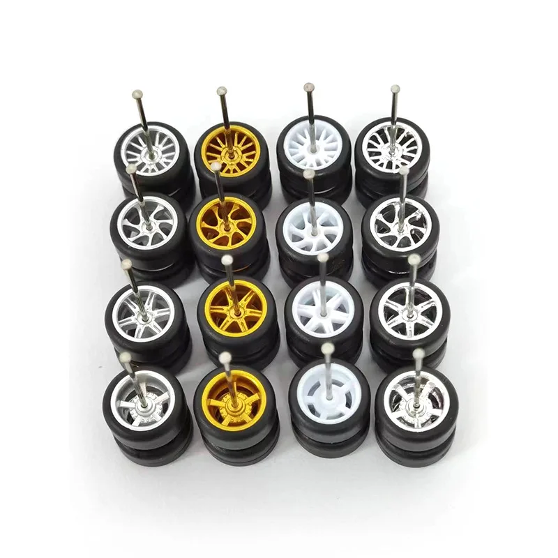 Custom 1 64 Alloy Car Hot Wheels Model Modification Hub Rubber Tires