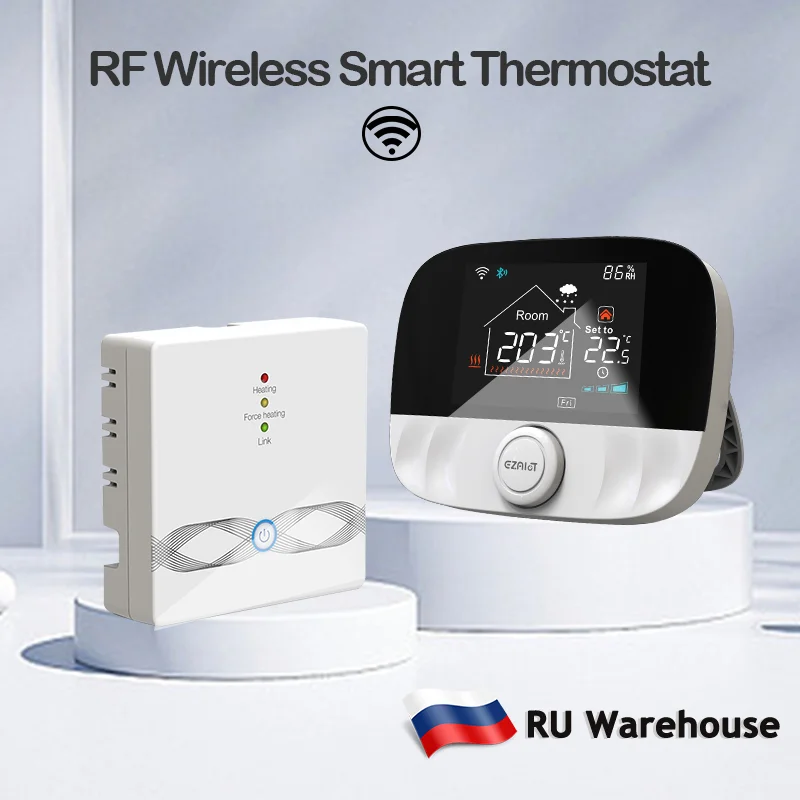 

RF Wireless Thermostat 220V Electric, Water, Gas Boiler Heating WiFi Tuya Digital Floor Temperature Remote Controller Alexa