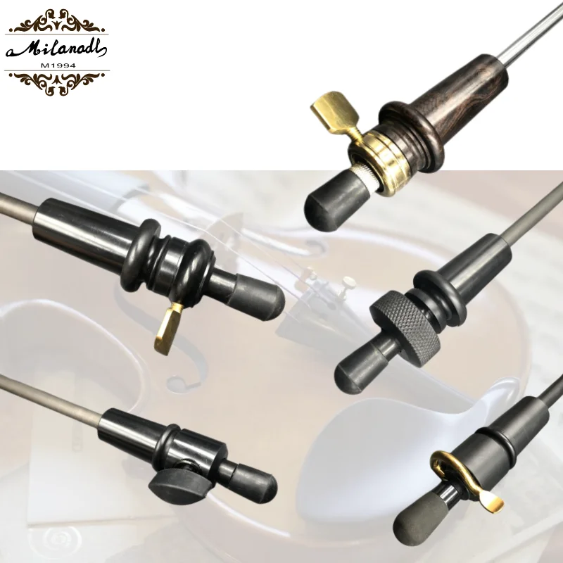 Scalable Carbon fiber Cello End Tail 4/4 3/4 1/2 1/4 Stretch Shrink Freely ebony Cello Endpin 1pcs