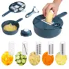 9 in 1 Vegetable Chopper Multifunctional Vegetable Slicer Cutter with Container Carrot Fruit and Garlic Chopper Kitchen Gadget