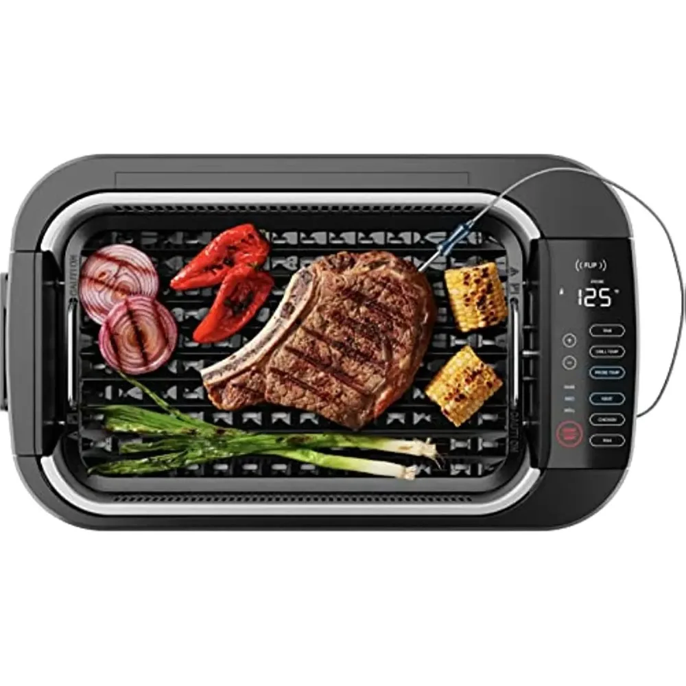 

Бездымный внутренний гриль Chefman AccuGrill, практически бездымный со съемным встроенным зондом