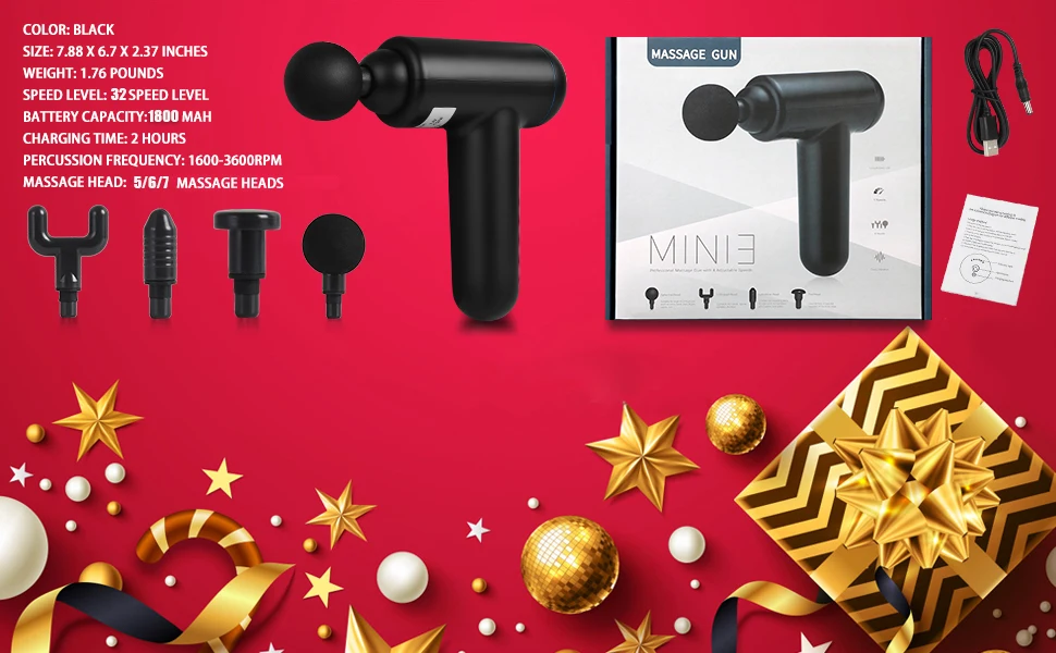 32 speed levels Electric massage Gun Slimming Body Neck back foot leg shoulder Massager Muscle Fascia Gun percussion massagers