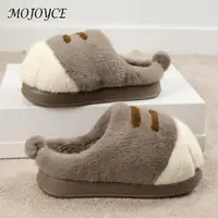 3D Cat Paw Plush Slippers Warm Slip-on House Shoes Comfortable Flat Thermal Slippers Furry Paw Couple Slippers for Men Women 2