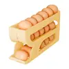 Egg Dispenser 3-Tier Egg Roller for Refrigerator Space-Saving Egg Organizer Container Egg Tray for Cabinet Kitchen Countertop 3