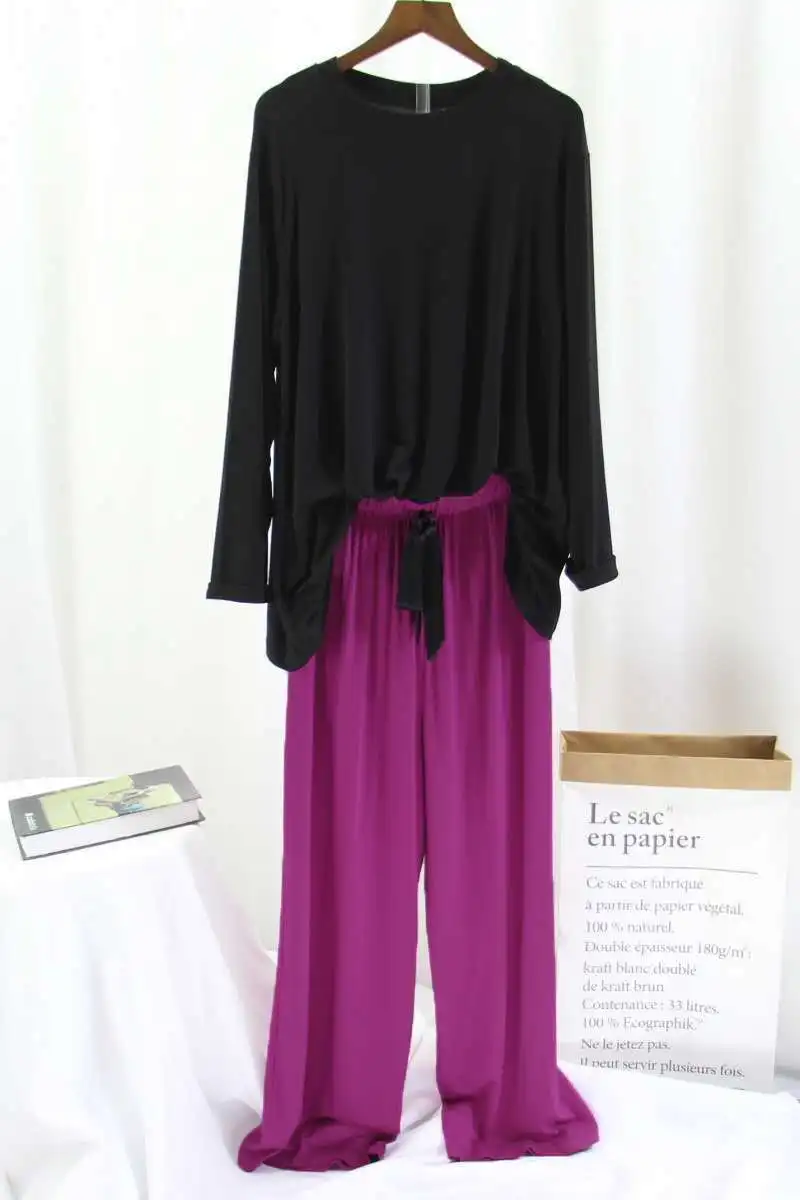 Manches longues Modal Pamas ensemble femmes à manches longues pantalon 2 pièces/costume Cool Homewear survêtement 2020 mode Sexy automne grand_voghion.com