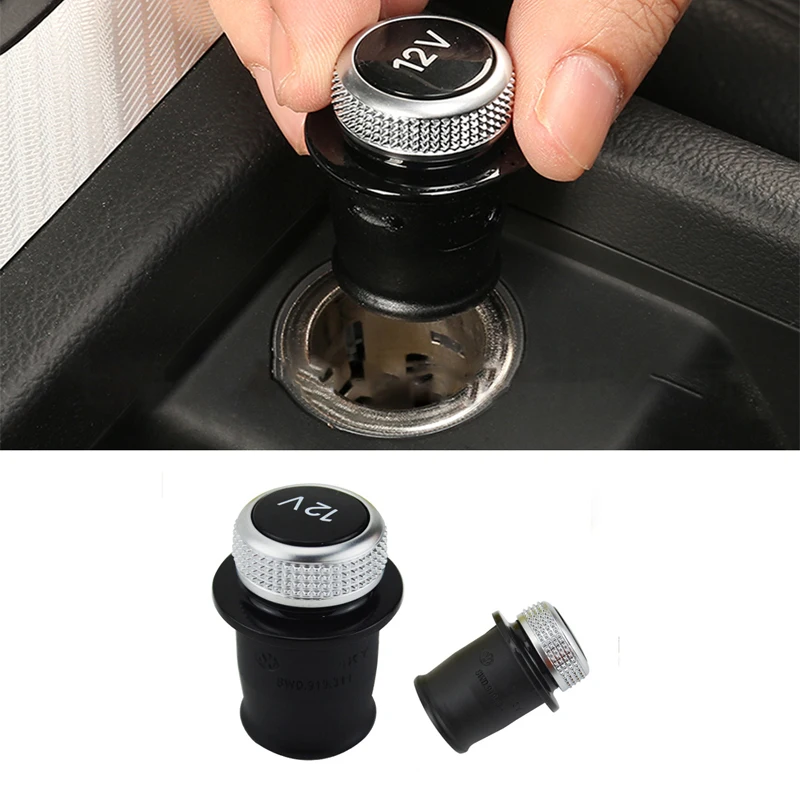 

4H0919311 12V Car Cigarette Decoration Cover Chrome Crystal Cigarette Lighter Plug Trim For Audi A3 A4 A5 A6L A7 Q3 Q5 RS7 Q7