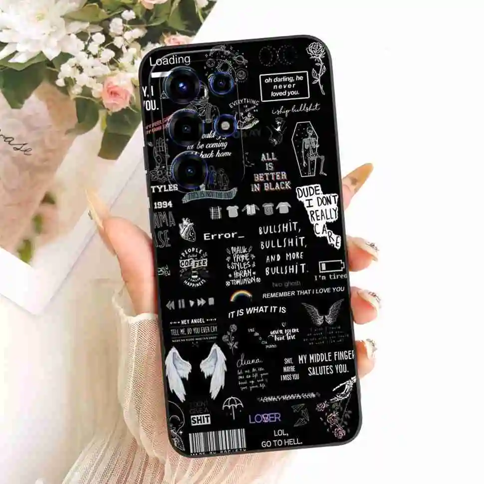 Floral Silicone Soft Shockproof Back Cover Case