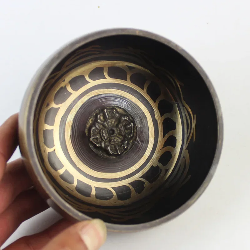 1 Set Nepal Handmade Buddha Singing Bowls Tibet Buddha Sound Bowl For Yoga Meditation Chanting Healing Music Therapy Bowl 4