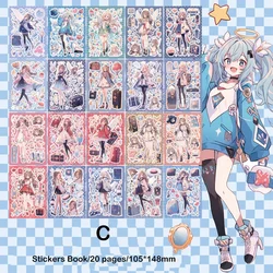 Kawaii Stickers Book for DIY Scrapbooking and Journaling - 20 Sheets of Adorable Cartoon Designs (C)