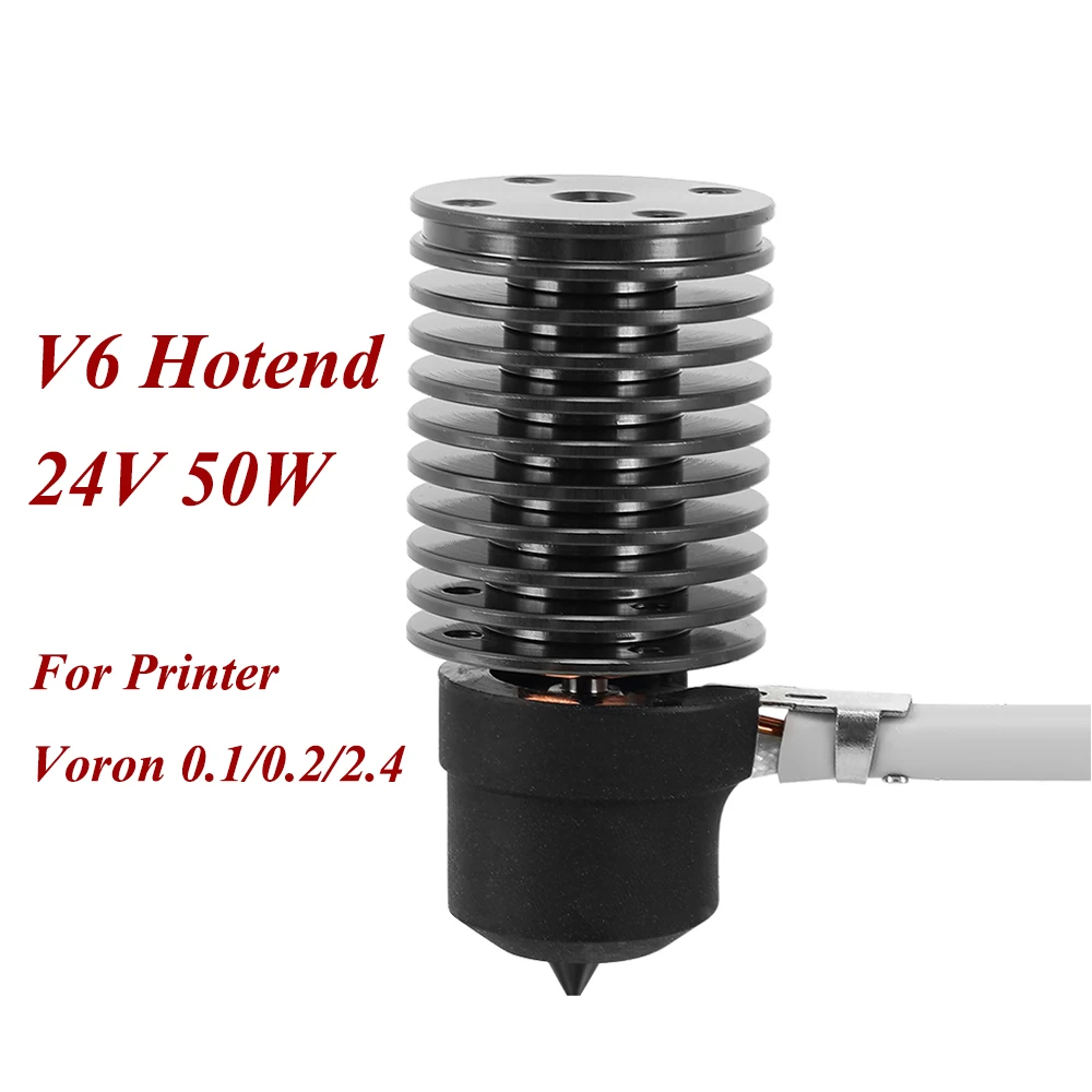 V6 Hotend 24V 50W Ceramic Heating Core Quick Heating Print Head for Prusa I3 DDB Extruder Ender3 CR10 MK3S Voron 0.1/0.2/2.4