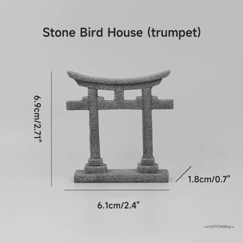 Japanese Torii Gate Fish Tanks Decorations for Aquariums Statue Bridge Ornament