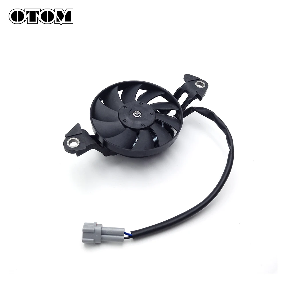 Motorcycle Cooling Fan OTOM 3 Inch Motorcycle Cooling Fan With Plug 12V 158mm Slim Electric Radiator Server Fan For 150c 200cc 250cc 450cc Dirt Bike