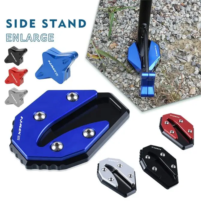 

2023 NMAX125 For YAMAHA N-MAX NMAX125 NMAX 125 2020 2021 2022 2023 CNC Side Stand Extension Pad Kickstand Enlarge Plate Support
