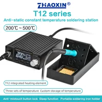ZHAOXIN T12 Soldering Station 74W Quick Heating LCD Digital Display Electric Welding Iron Temperature Adjustable With Tip 1