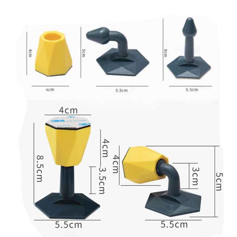 Mute Silicone Door Stopper Self Adhesive Door Stops Wall er Protector Safety Tool Bumper Pads Rear Retainer